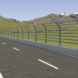 Low Bricked Safety Barrier Long