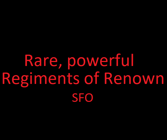 Regiment of Renown Exp Gain and Scaling Cycle Times - SFO Version -  Doesnt really work anymore