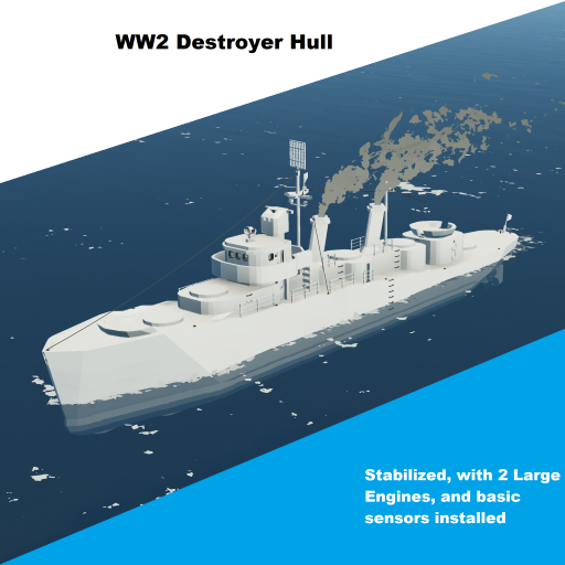 WW2 Destroyer Hull - Free to Use