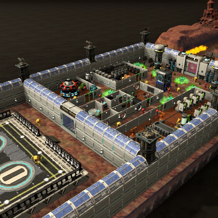 Scifi battle ground outpost base
