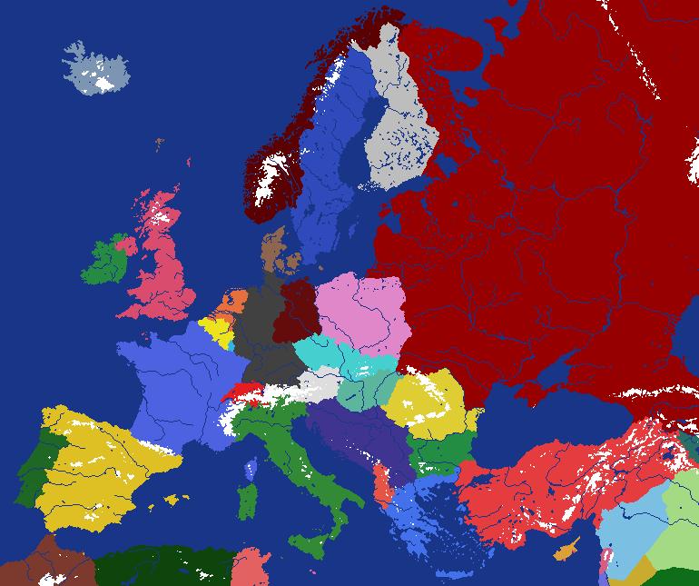 Advanced Europe Cold War (1970) + puppets and city preview