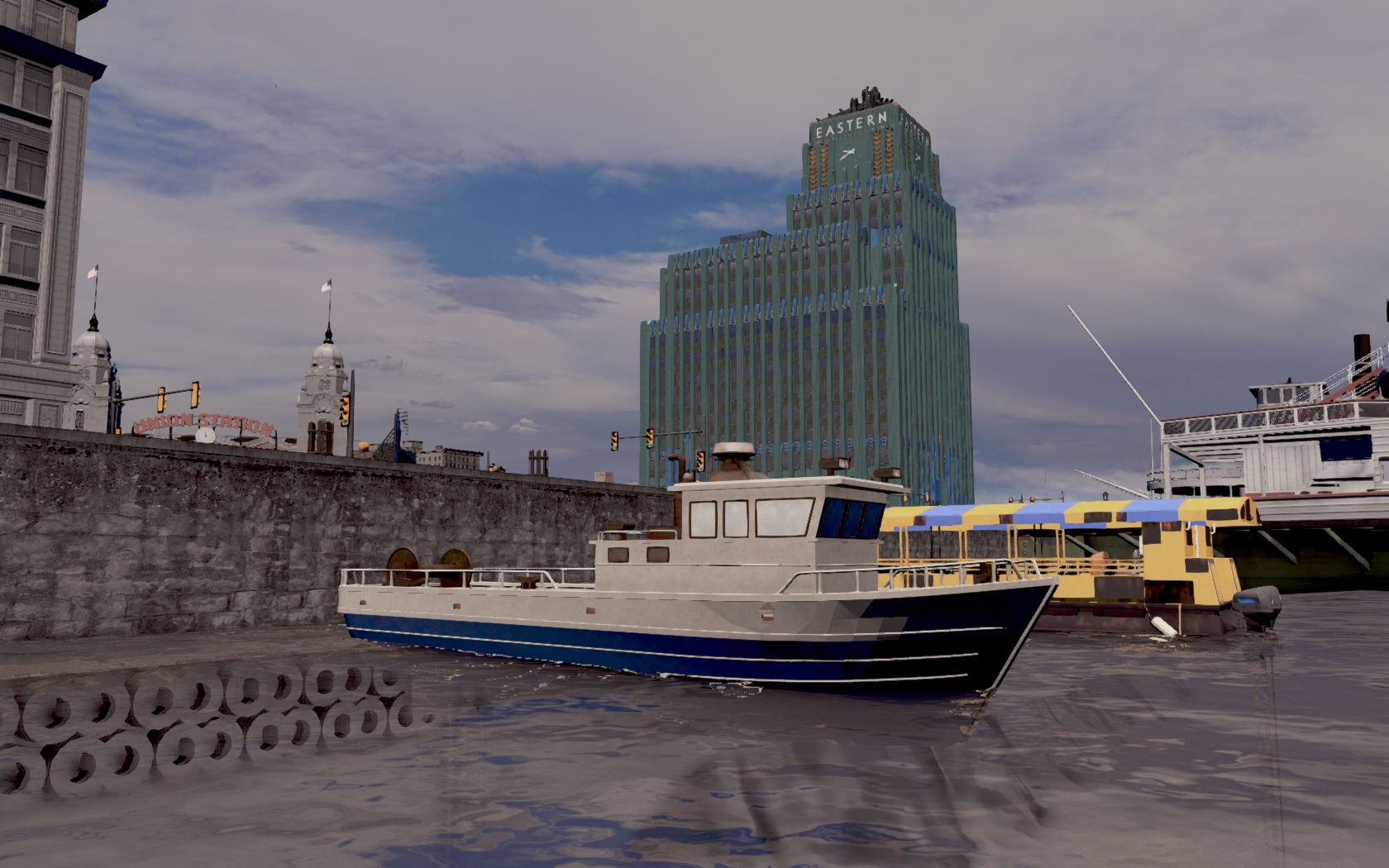 Blue Fishing Boat