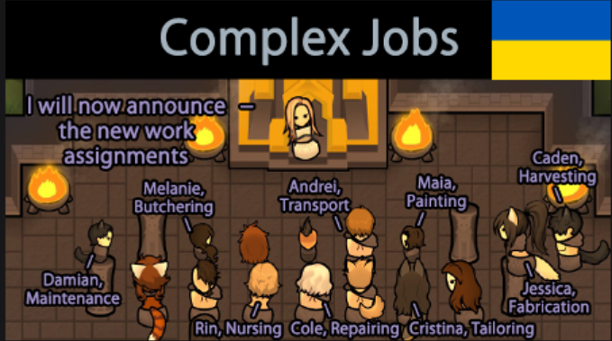 FSFComplexJobs[1.6]ua mod preview for RimWorld