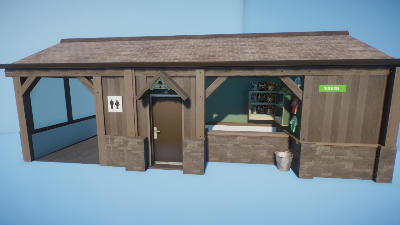 Guest information building and toilet building - By Toves