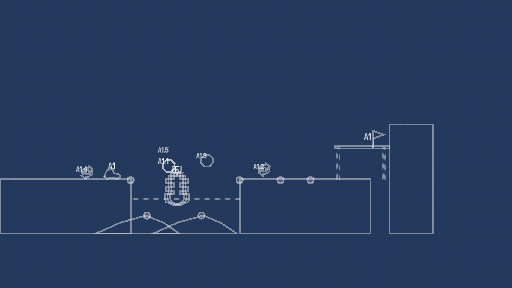 Drawbridge, go back and jump