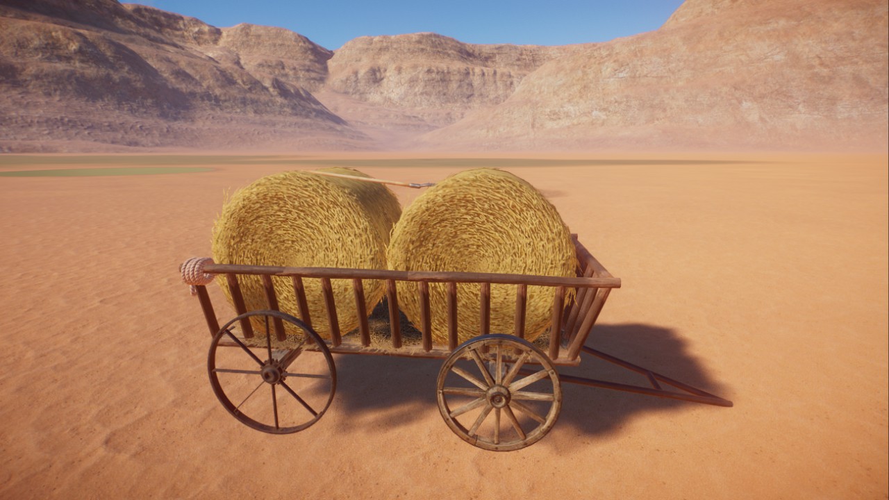 Hay wagon for the farm, Heuwagen für den Bauernhof