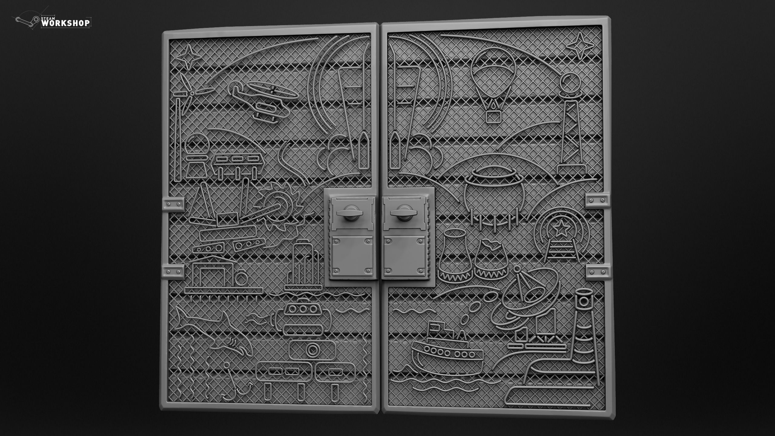 Neon Vibes Double Metal Door