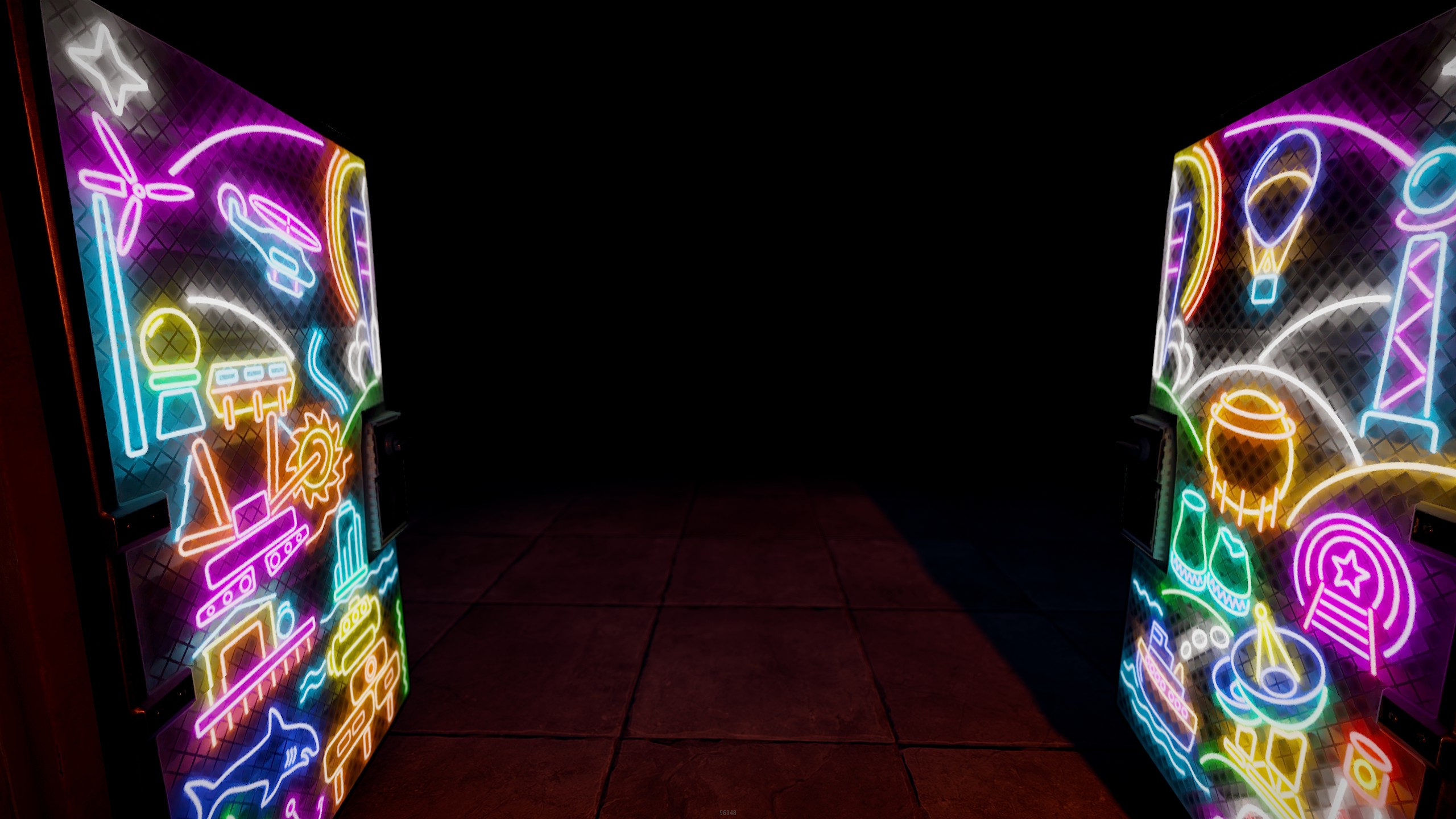 Neon Vibes Double Metal Door