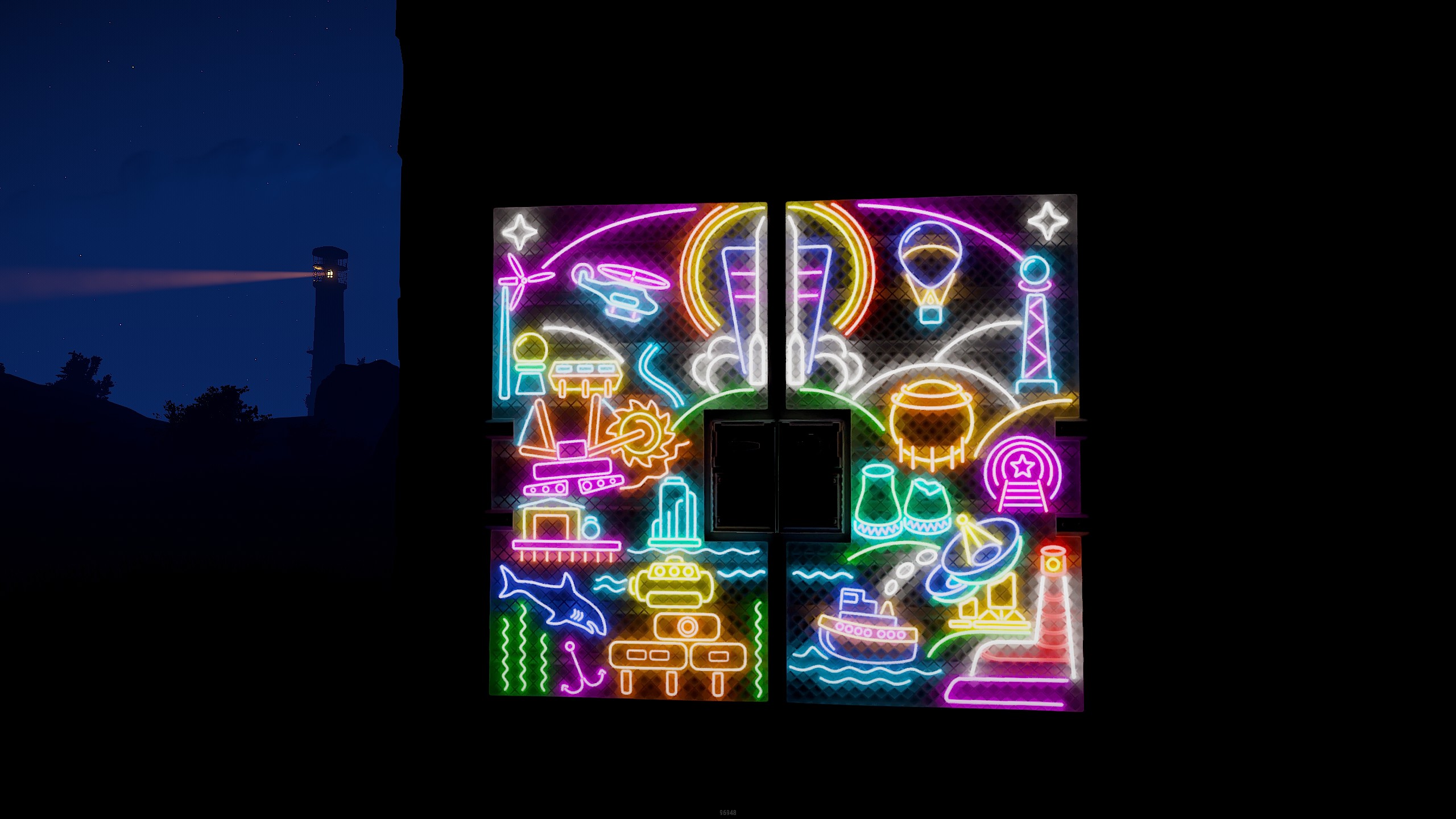 Neon Vibes Double Metal Door