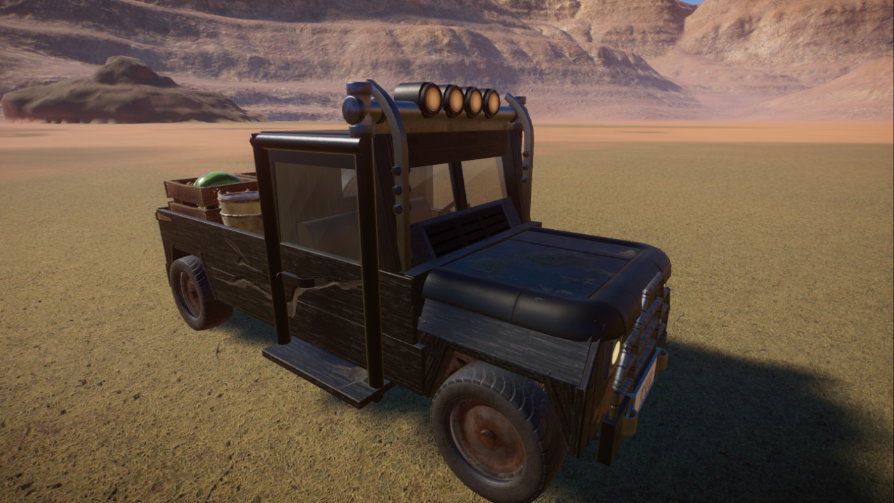 old rustic pickup for the barnyard, alter rustikaler Pickup für den Scheunenhof