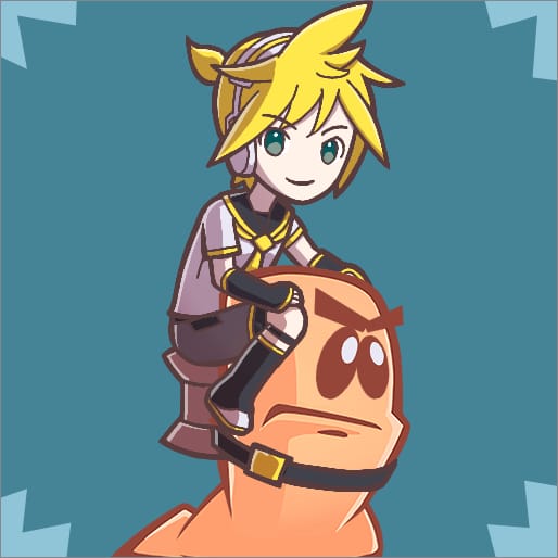 Kagamine Len riding Worms Worm