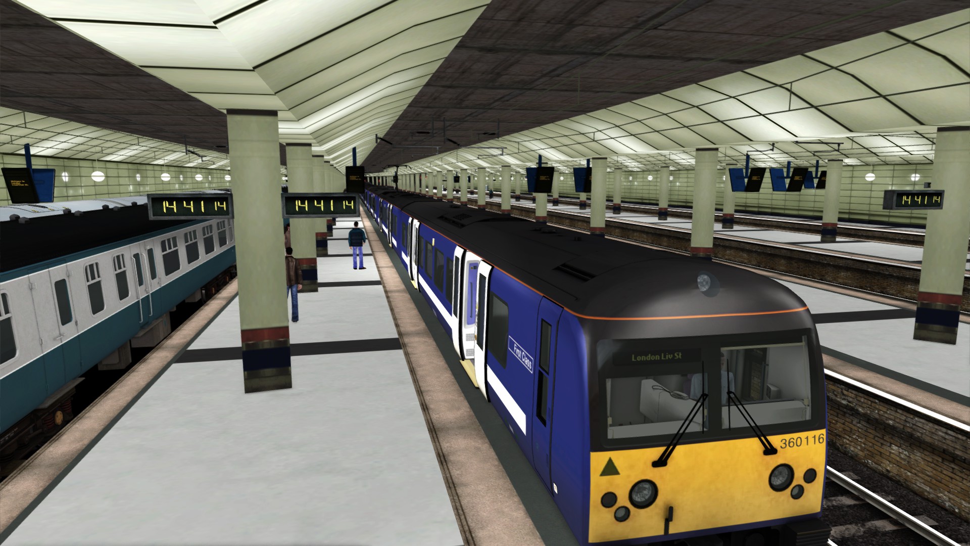Class 360 12 car Romford to Stratford to Romford to Shenfield afternoon Commuter Express