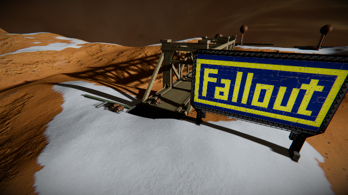 Fallout Asset Bridge with Fallout Sign