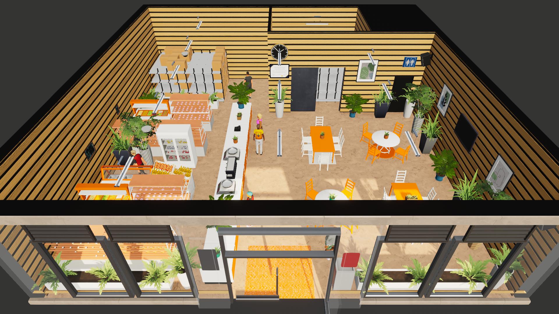 225m² C1 Cafe 16x Lager 100 RB 100% Secure