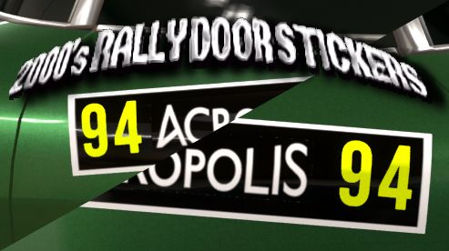 2000 RALLY DOOR STICKERS