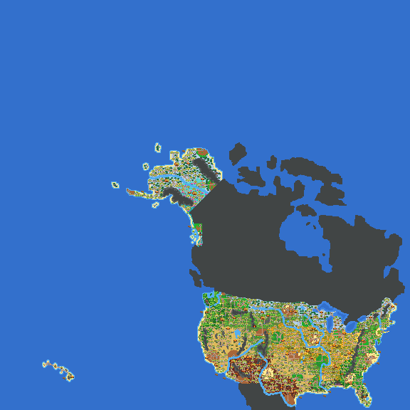 USA without canada.