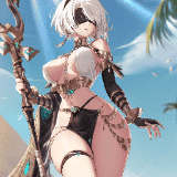 MitsuArt 2B Anubis  SFW & NSFW
