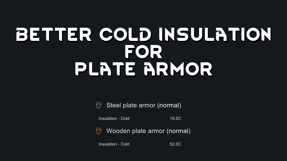 Better cold insulation for plate armor