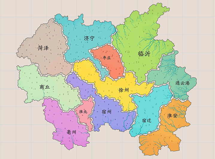 淮海省（河流分割边界）