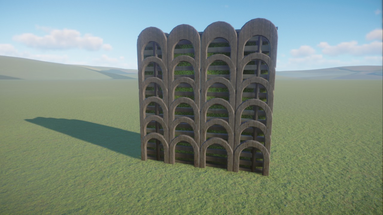 Scandinavian Design Grass & Wood Barrier Wall preview