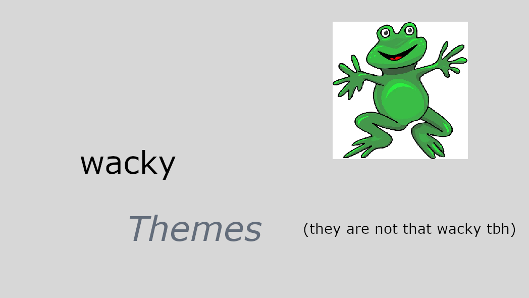 Wacky and uncharacteristic colors for RimThemes