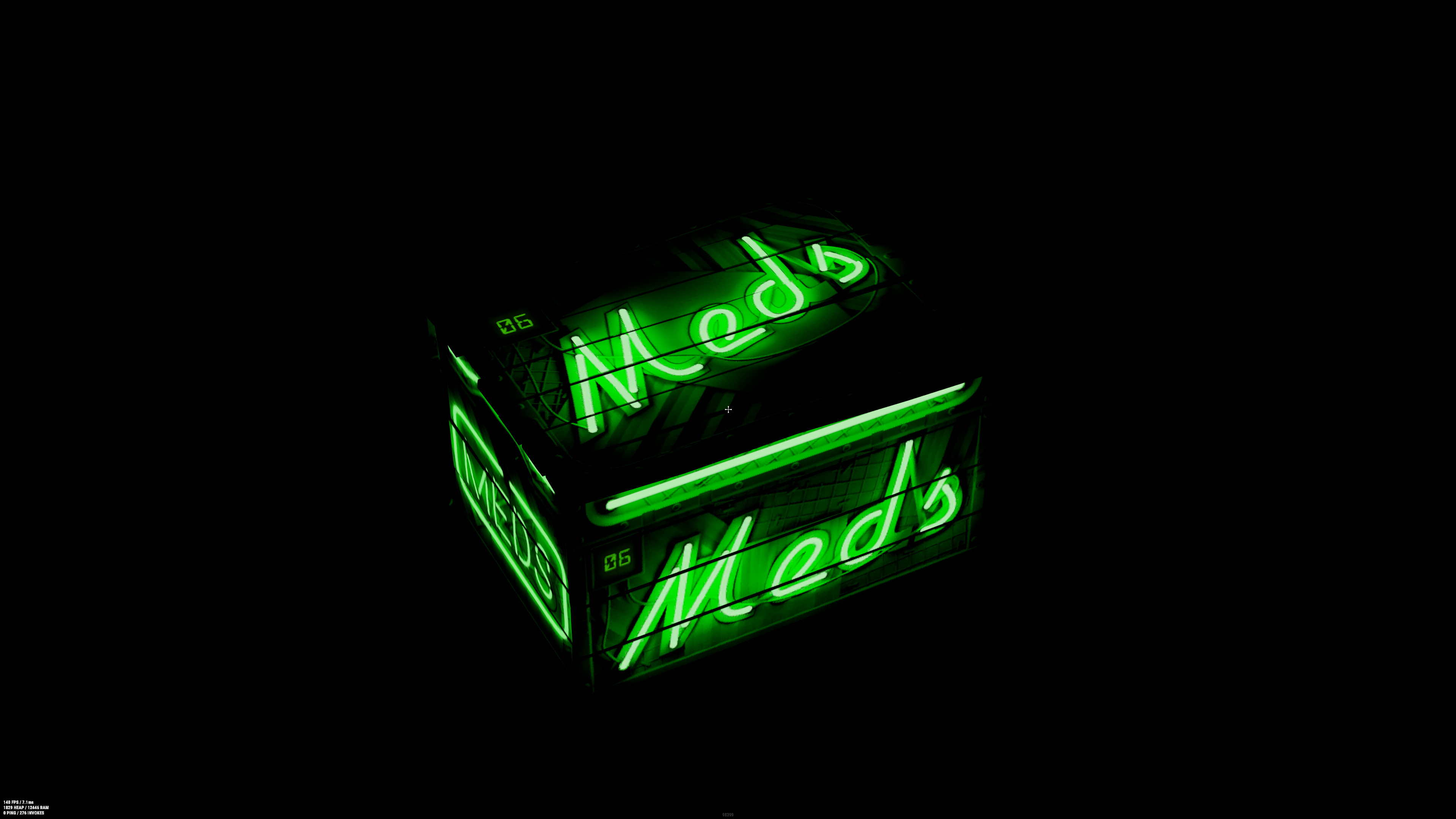 Neon Small Meds Storage