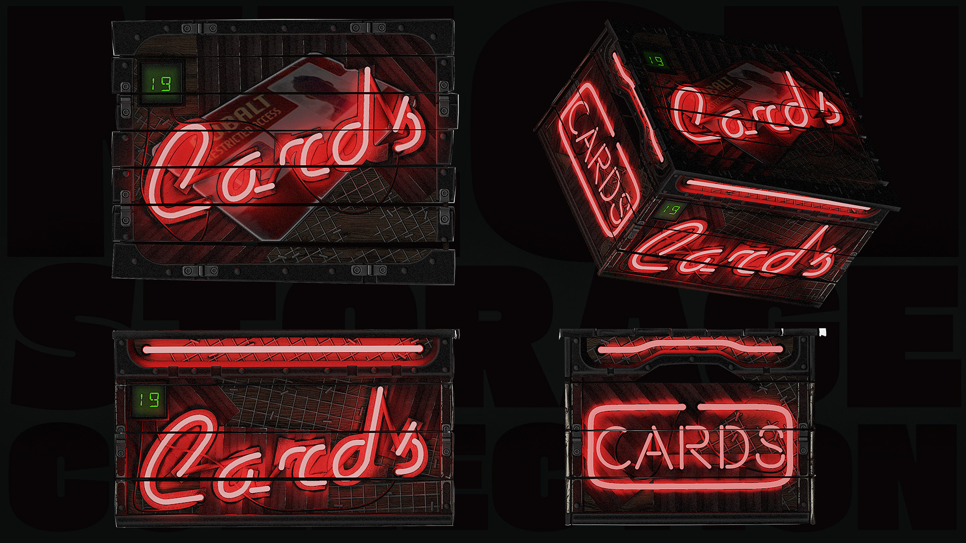 Neon Storage Small Cards
