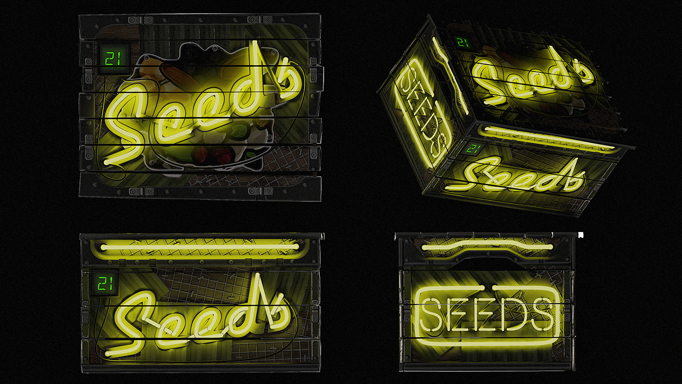 Neon Small Seeds Storage