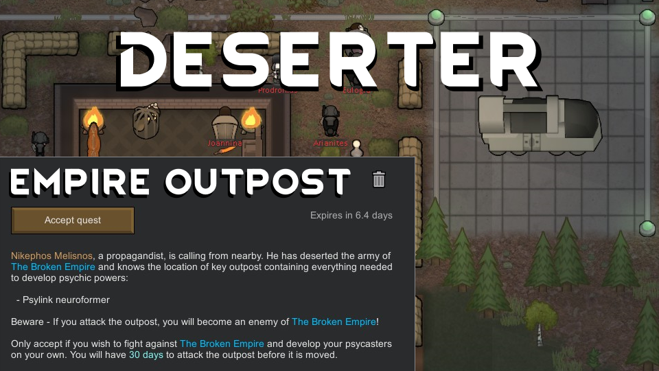 Deserter Empire Outpost Delay Anima Tree