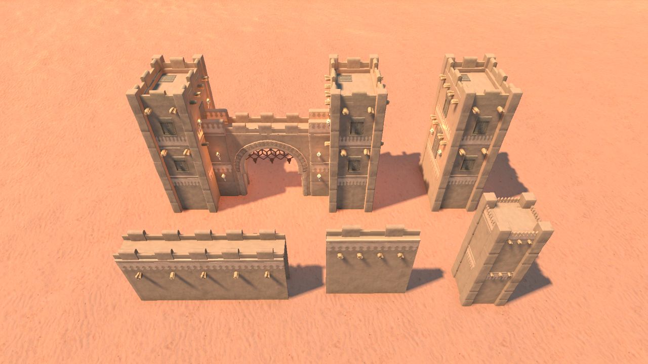 Desert wall elements 1 / Elementos muralla desertica 1