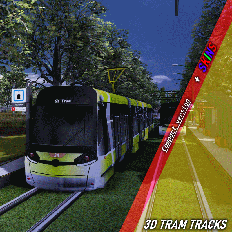3D Tram Tracks - Compact version skins