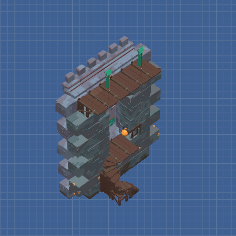 Wall Pattern: 2x Width, Low & High Positions, Banners and Sparks