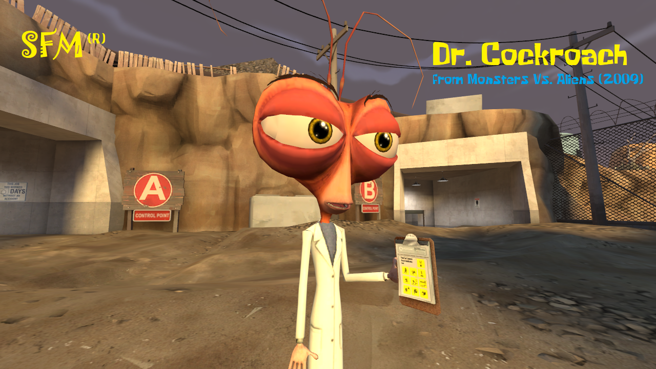 Steam Workshop::Dr. Cockroach for SFM (Monsters Vs. Aliens)