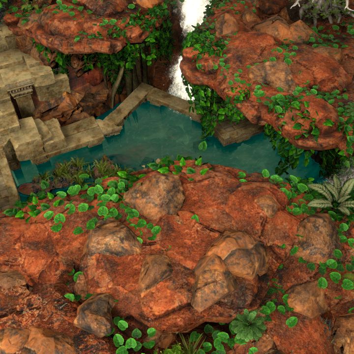 CENOTE - ruins in a cave, "roofed"