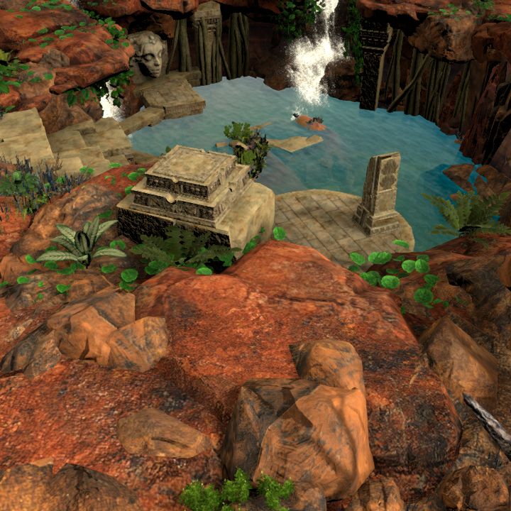 CENOTE - ruins in a cave, "unroofed"