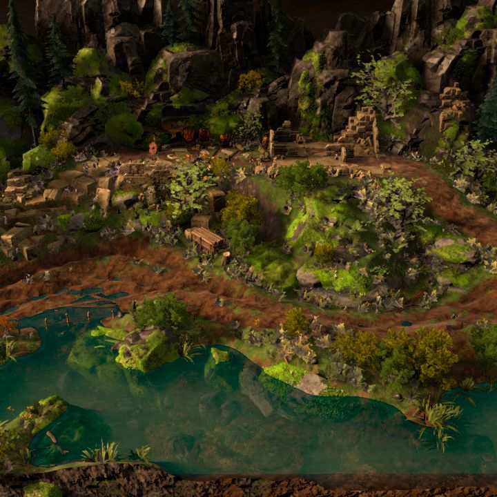 ADVENTURER CAMPSITE - hillside, evening