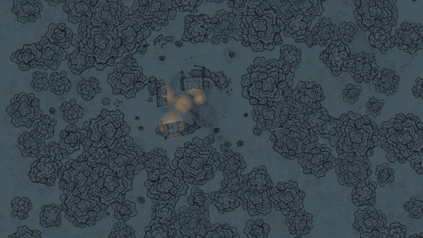 Bandit camp in the forest