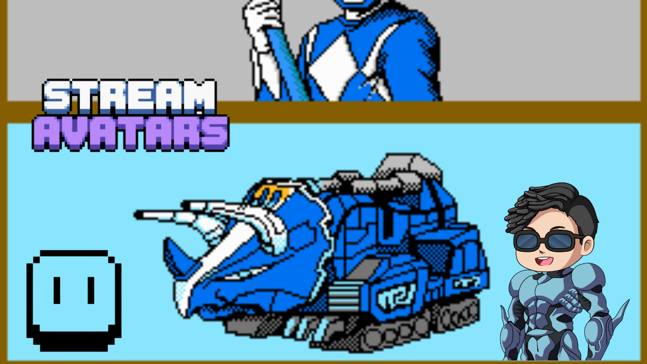 NES - MMPR Blue Ranger Tricratops Zord