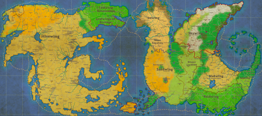 Wings Of Fire World Map 火之翼世界地图