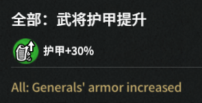 全部：武将护甲提升（All: Generals' armor increased）