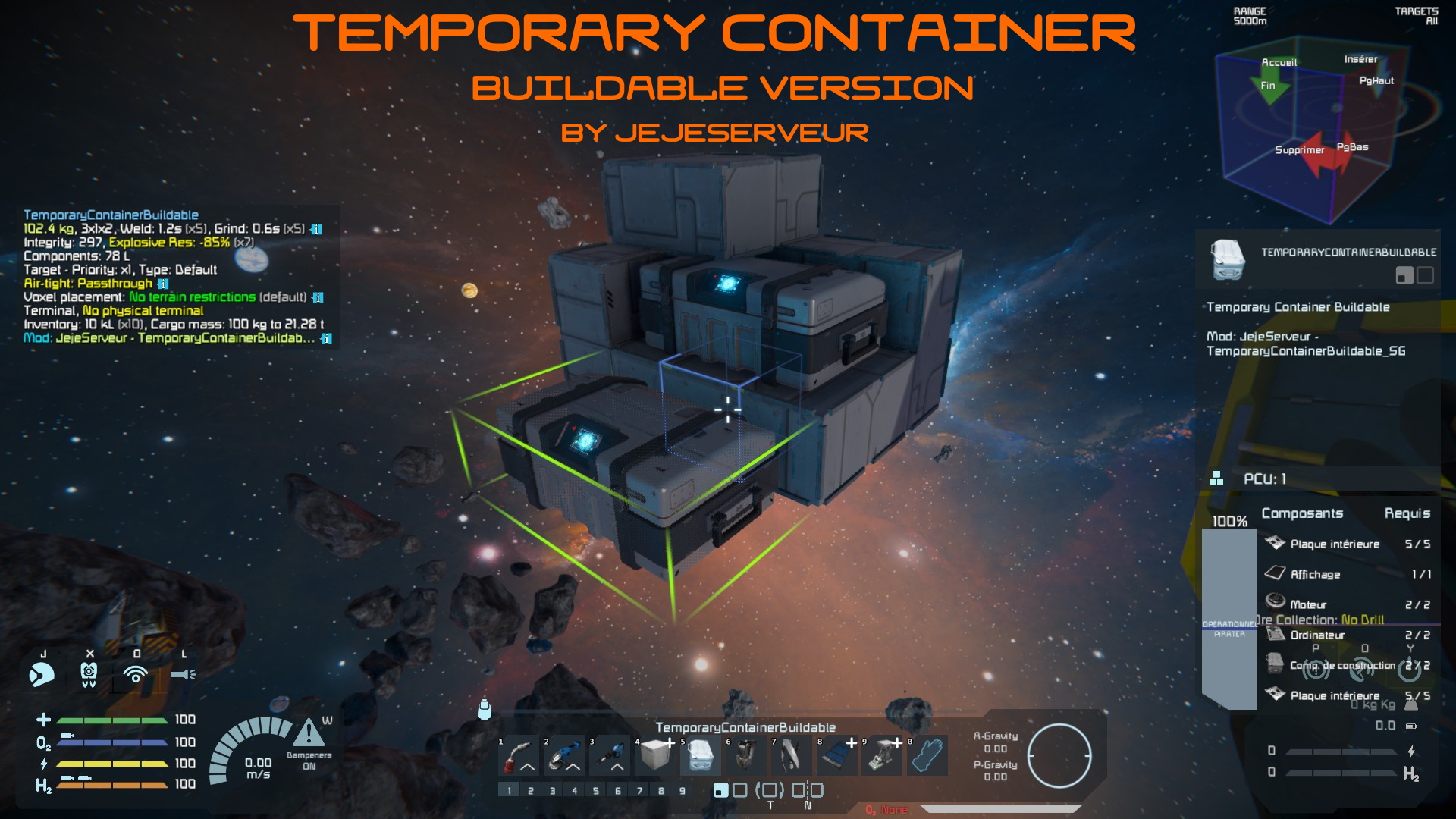 JejeServeur - TemporaryContainer Buildable Version - Small Grid Only