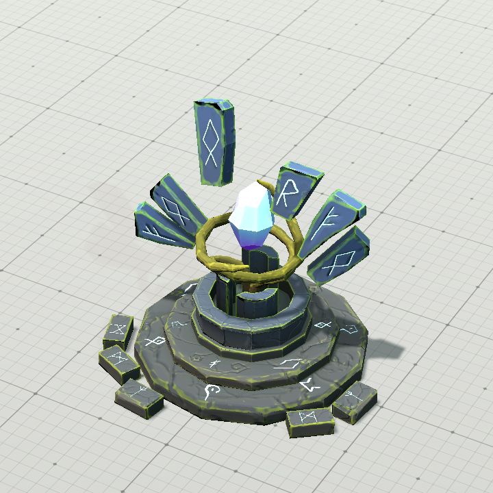 Abandoned Fountain with Rune Stones