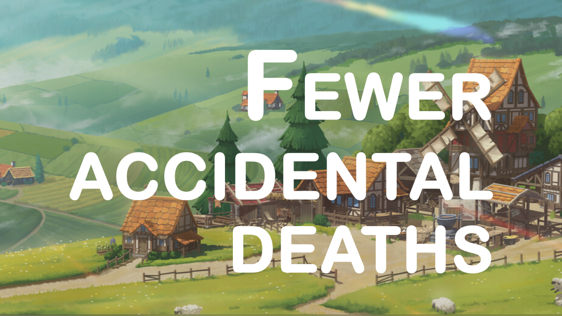Fewer Accidental Deaths