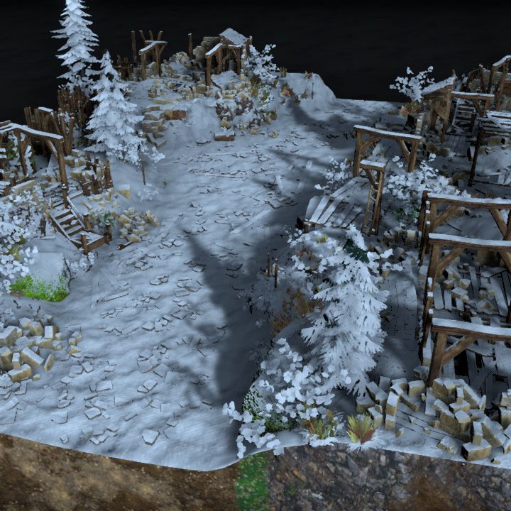 ruins along the way - snowy / random encounter map (2/4)