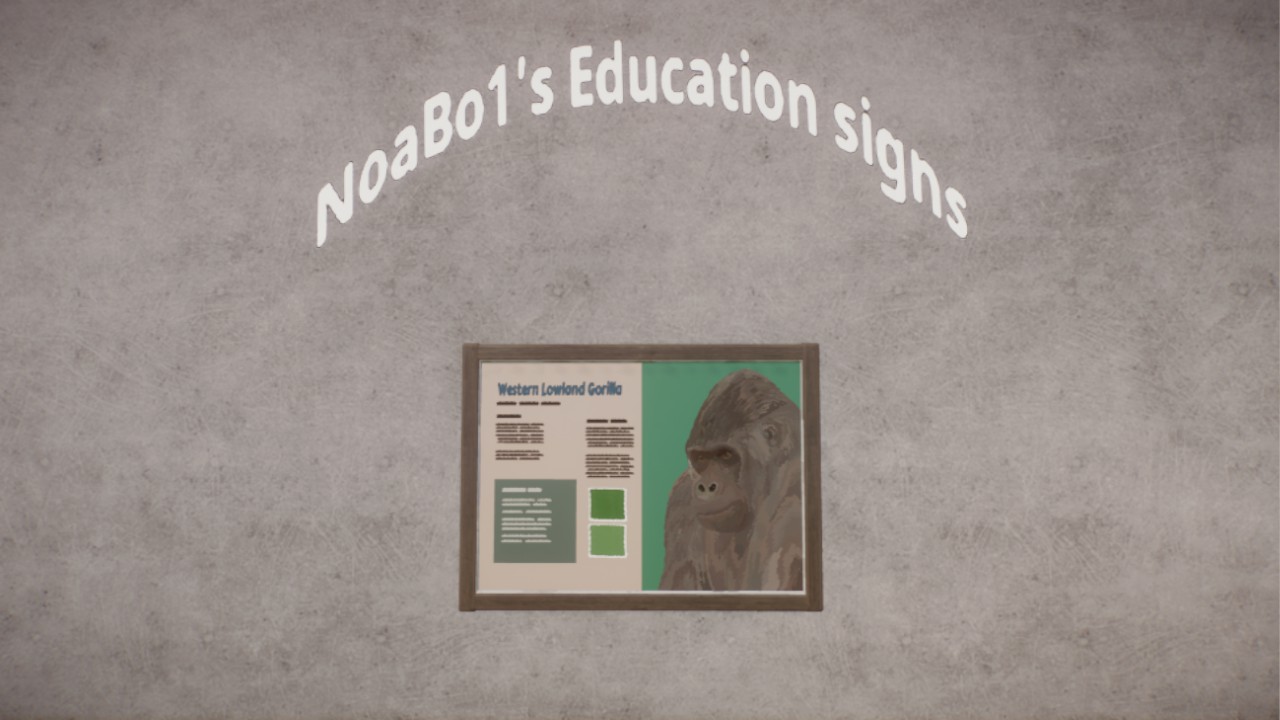 Western Lowland Gorilla Education Sign by NoaBo1
