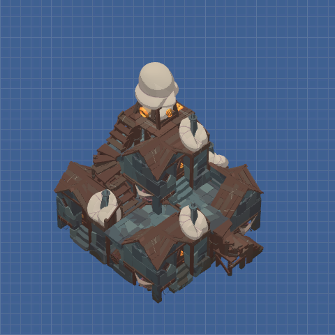 Compact Neighbourhood with Air Filter (x5 Shacks + x1 Air Filter)