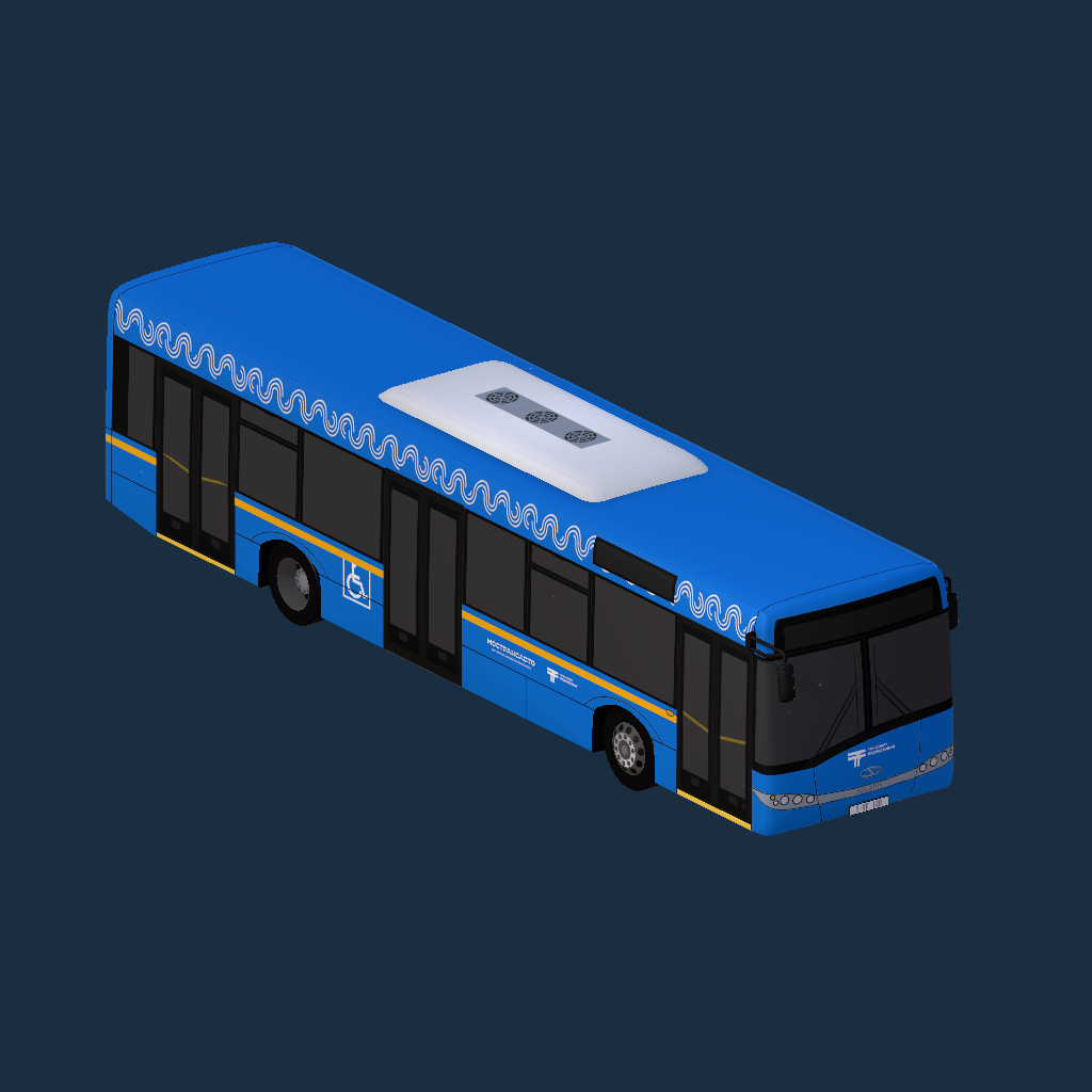 Solaris Urbino 12 (3 doors) [Moscow region] Ex-Moscow (Blue with line)