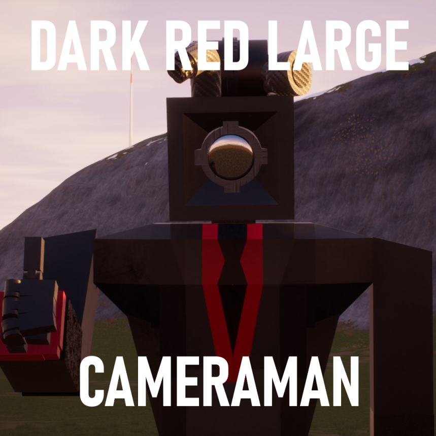 Large Dark Red Cameraman! Skibi