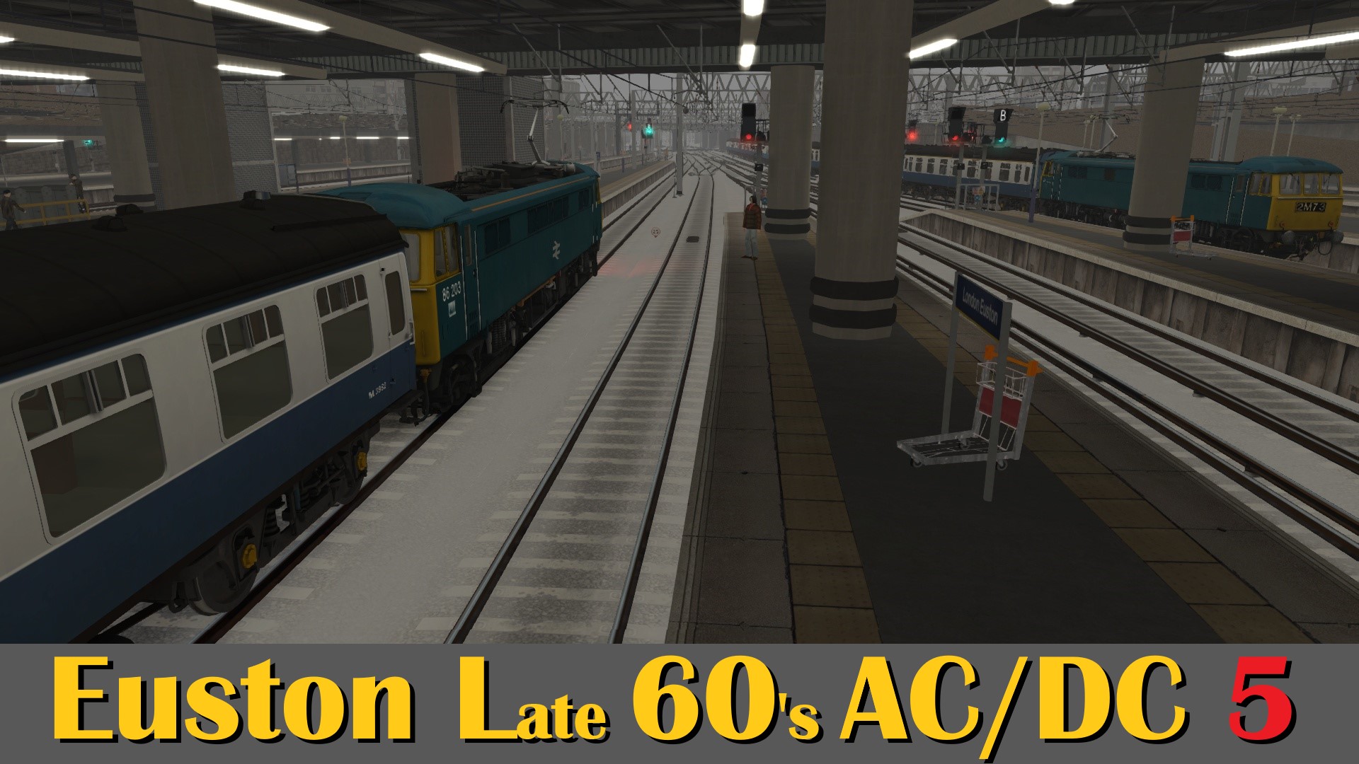 N.S1105 WCML South - Euston Late 1960's BR Blue Era Class 86 Winter Wind