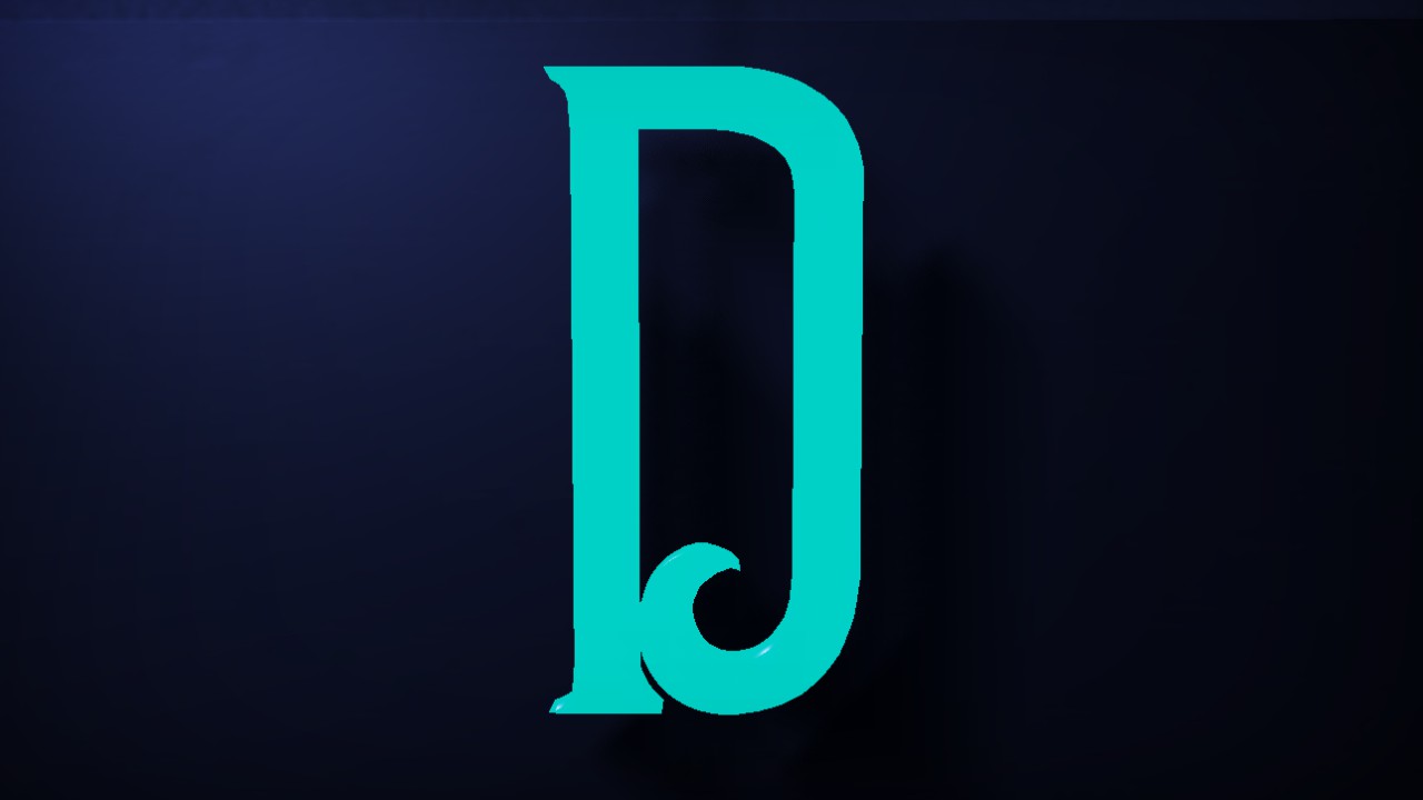 Stanford Font Letter D 85cm Lit Flexicolor.